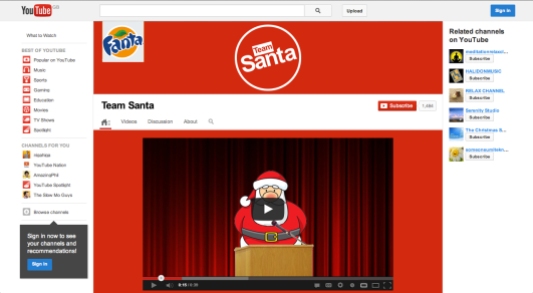 Team Santa YouTube Channel